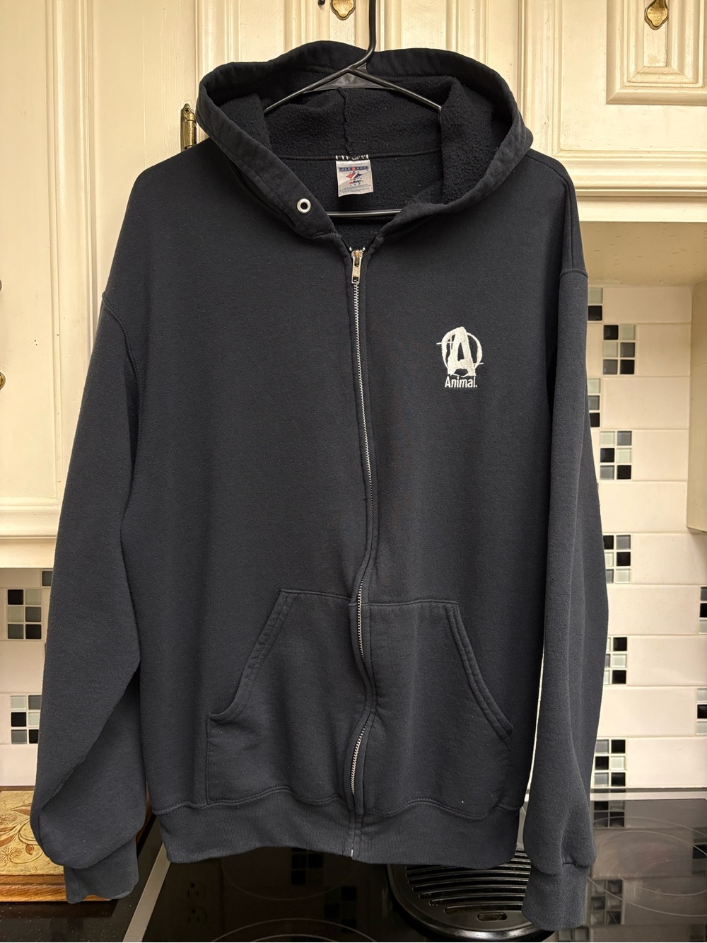 Animal Black Full-Zip Hooded Sweatshirt Jacket